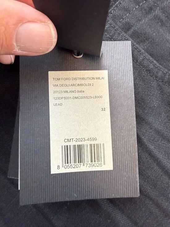 NWT Tom Ford Black Stretch Denim Slim Size 32 $820 - Picture 10 of 16
